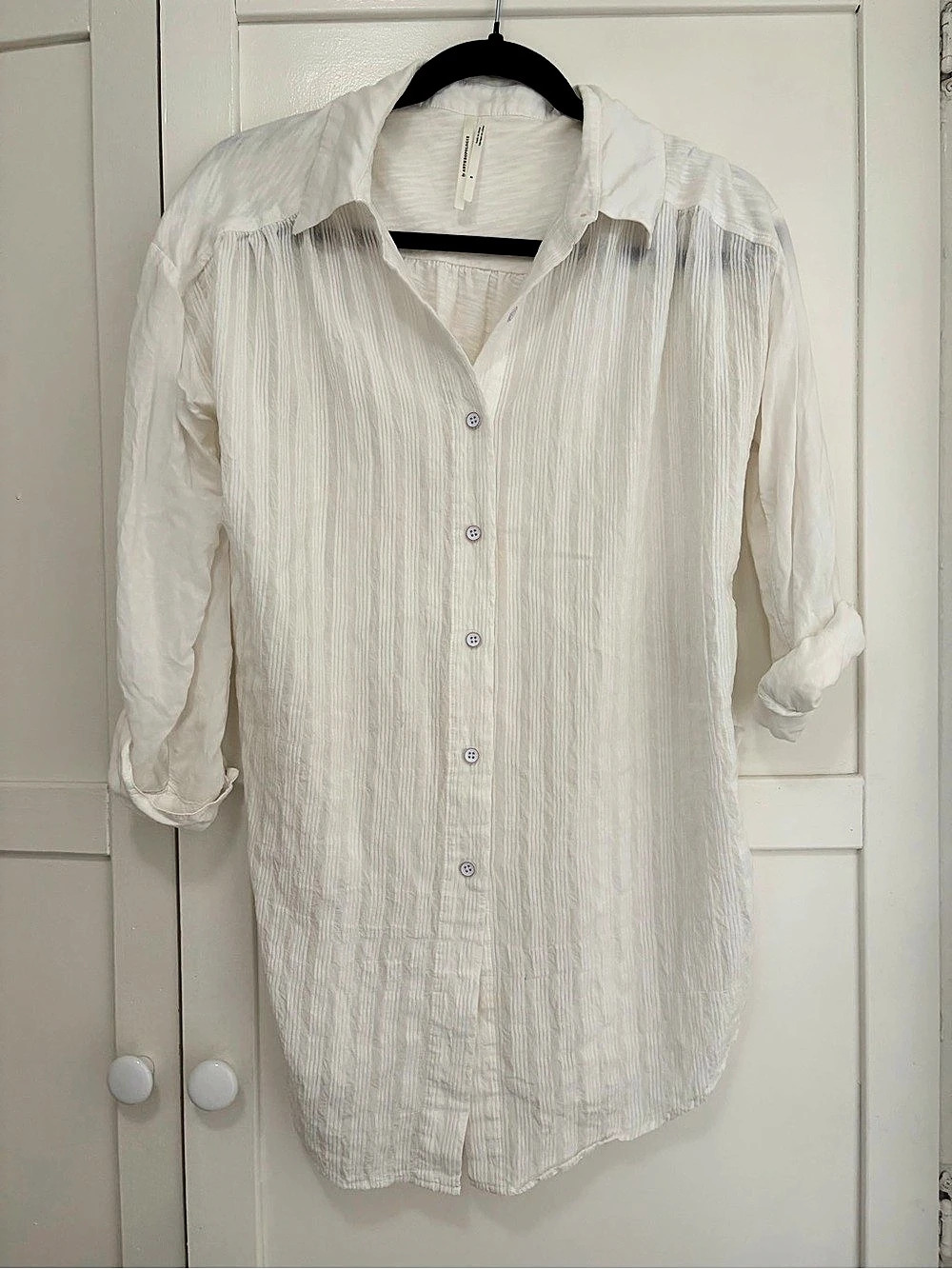 Anthropologie White Button Front Shirt